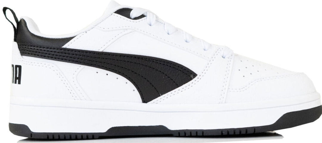 393833 02 - PUMA REBOUND V6 LO - BLANCO CON NEGRO